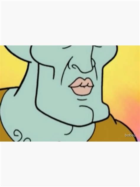 Handsome Squidward Face Photographic Print By Boba1 Redbubble