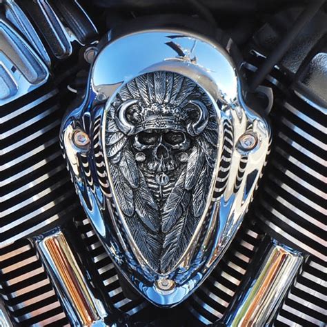 Chrome Dome Motorcycle Products Polished Aluminum Native Spirit Horn