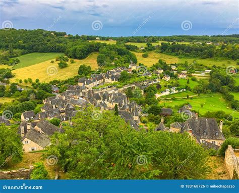 Medieval French Village In Countryside Valley Editorial Photo Image