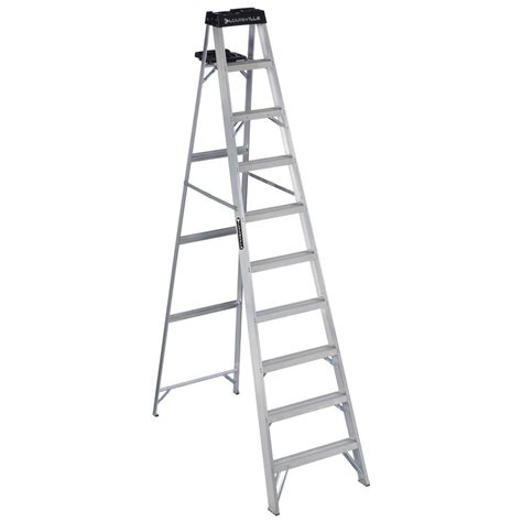 Louisville Ladder 10 Ft Aluminum Step Ladder With 300 Lbs Load