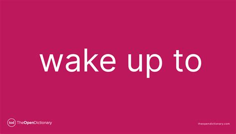Wake Up To Phrasal Verb Wake Up To Definition Meaning And Example