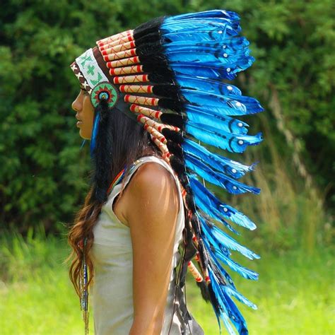Dark Blue Indian Headdress 90cm Indian Headdress Novum Crafts