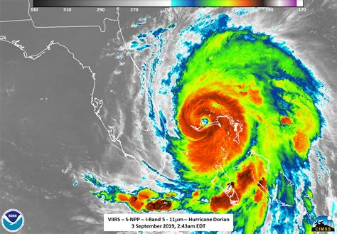 Hurricane Dorian 2019 Noaa National Environmental Satellite Data