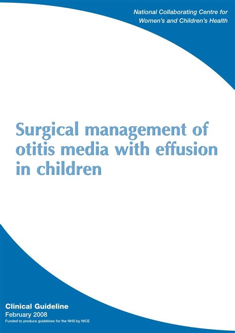 Surgical Management Of Otitis Media With Effusion In Children Docslib