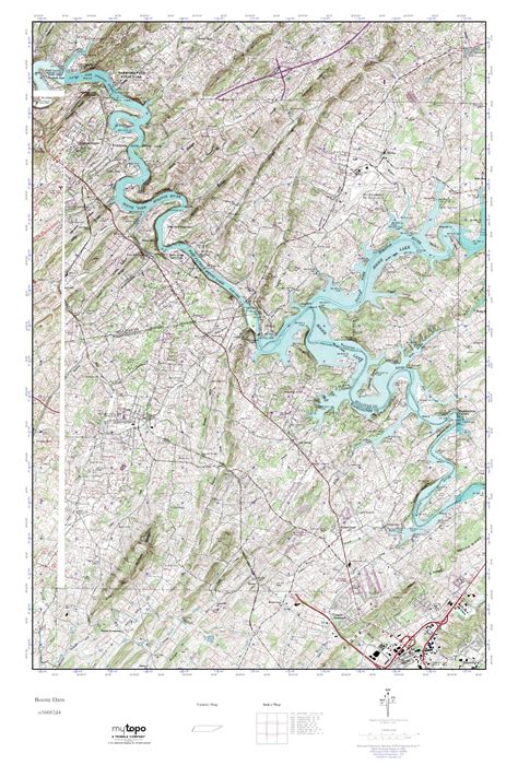 Mytopo Boone Dam Tennessee Usgs Quad Topo Map