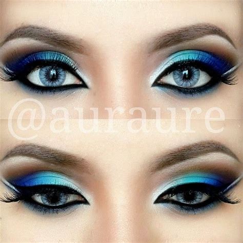 Blue Green Silver Eye Makeup Pictures Photos And