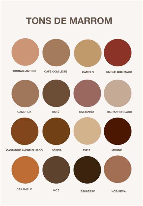 The Shades Of Brown Are Shown In This Poster