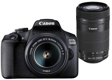 Buy Canon Eos 1500d 241mp Digital Slr Camera Black With 18 55 And 55