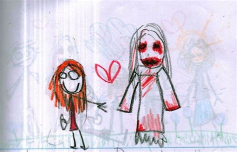 This Little Girls Disturbing Drawings of Her Imaginary Friend Will