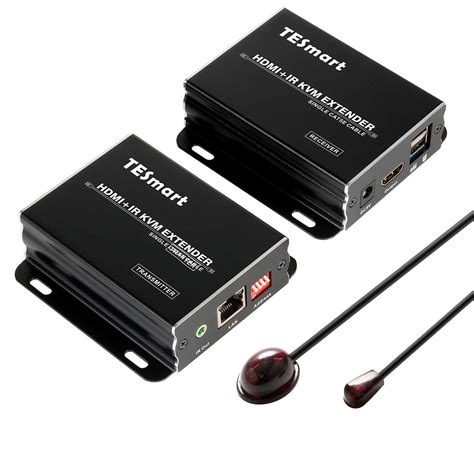 Buy TESmart 400 Ft HDMI KVM Extender Over TCP IP Ethernet Over Single