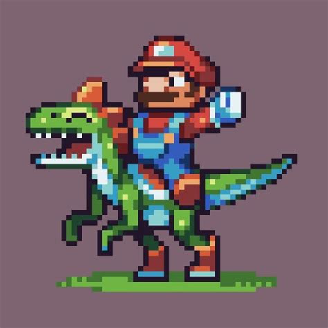Dya Games On Instagram Mario And Dinosaur Yoshi Pixelart