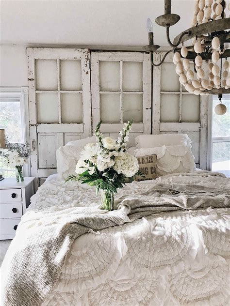 Antiquefarmhouse features unique farmhouse style décor, vintage reproductions and home decor design sales up to 80% off retail. Boho Shabby Chic Bedroom trends neutral tan white room ...