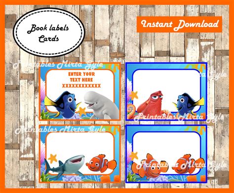 Finding Dory School Label Name Label Name Tag Sticker Etsy