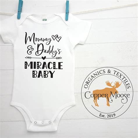 Miracle Baby Onesie Mommy And Daddys Miracle Baby Miracle Etsy