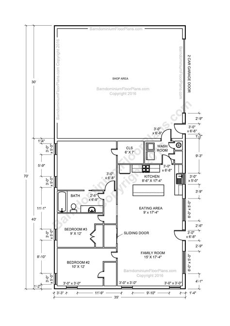 Barndominium Floor Plans With Garage Barndominium Floor Plans Shop