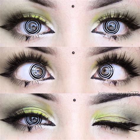 Swirl Eye！cool Eye Makeup With Black Eye Contact Lens Eye Makeup