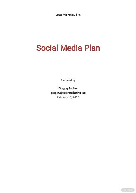 45 Free Social Media Plan Templates Edit And Download