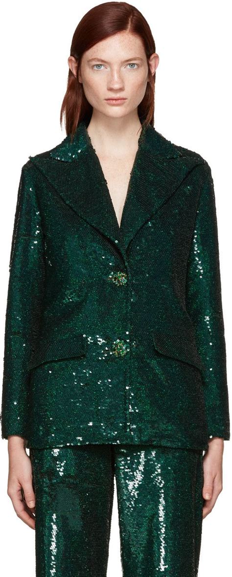 Ashish Green Sequin Blazer Sequins Outfit Fashion Sequin Suit