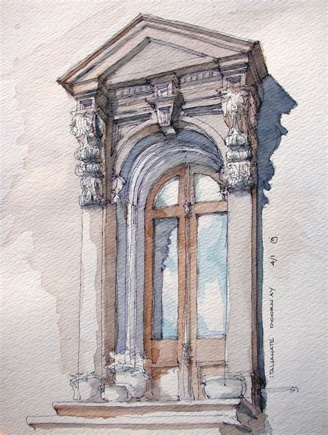 Italianate Doorway Architecture Drawing Art Architecture Drawing