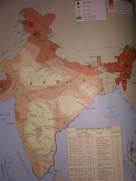 Map Of India Showing Earthquake Zones Maps Of The World