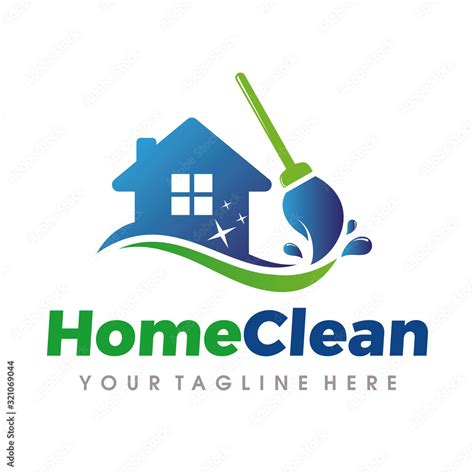 Vetor De House Cleaning Logo Do Stock Adobe Stock