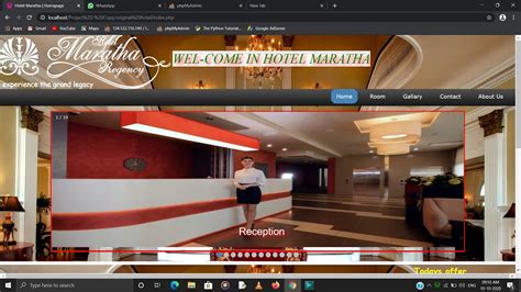 Hotel Management System In Php Php Mysql Html Css Room Booking System With Database Youtube