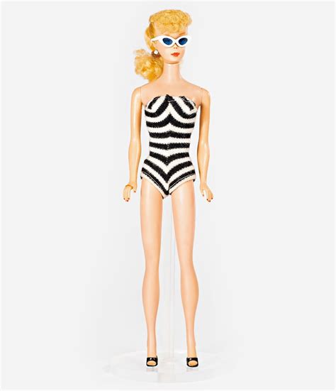 barbie™ x unique vintage black and white chevron stripe one piece bathing