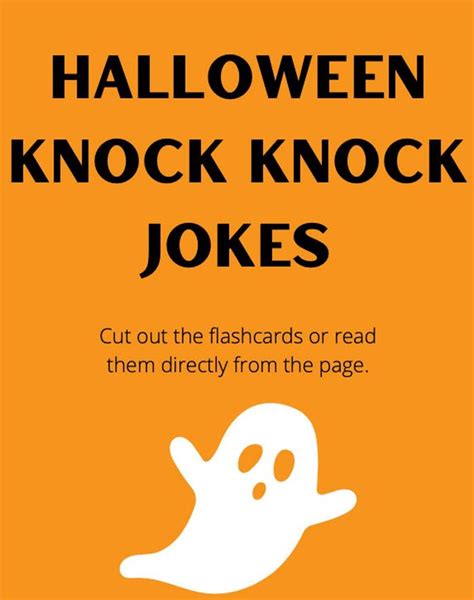 Halloween Knock Knock Jokes Cards Etsy Halloween Jokes Knock Knock