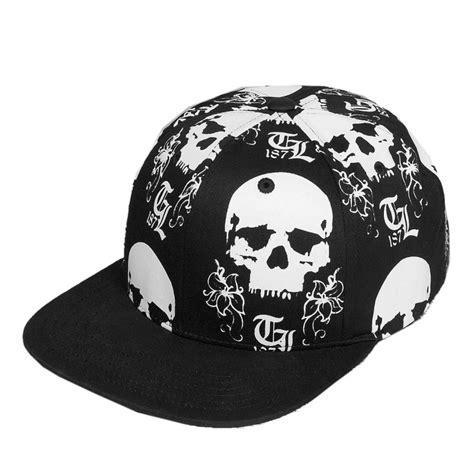 Thug Life Snapback Cap The Scull In Schwarz 2490