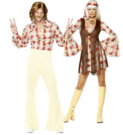 1960s Groovy Hippie Mens Ladies Fancy Dress 60s 70s Hippy Adult Sixties