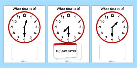 Free Analogue Clocks Half Past Matching Game