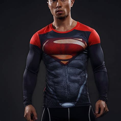 Compression Superheroes T Shirts 3d Printed Men Raglan Long Sleeve