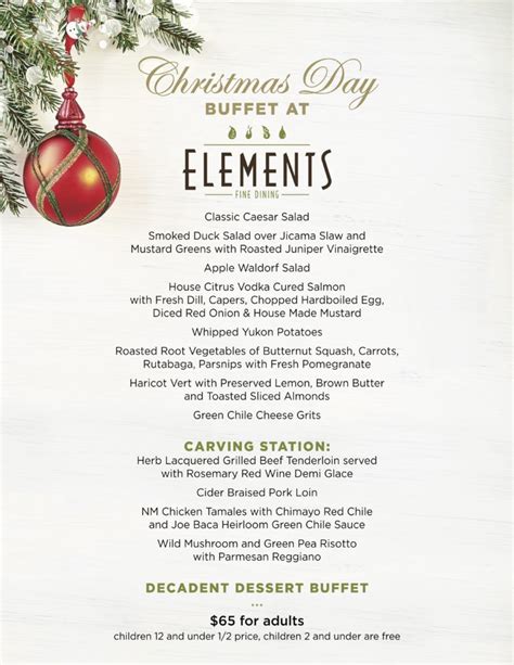 Find safeway near you in canada cities, provinces and territories. Christmas Dinner Buffet at Elements - Angel Fire Resort