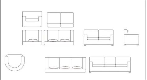 Multiple Sofa Set Blocks Cad Drawing Details Dwg File Cadbull