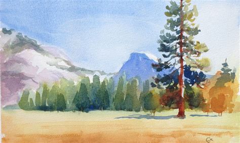 Watercolor Landscape Painting 5 Step Tutorial Watercolor Art Face