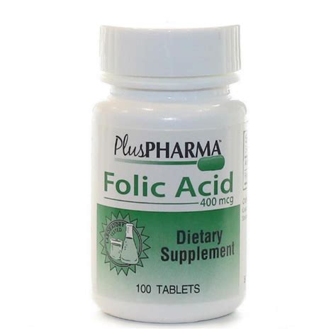 Folic Acid Vitamin B Bottle