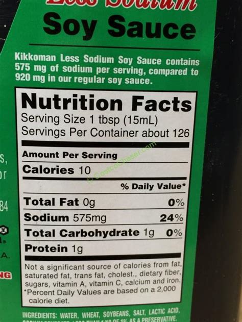 Kikkoman Less Sodium Soy Sauce Nutrition Runners High Nutrition