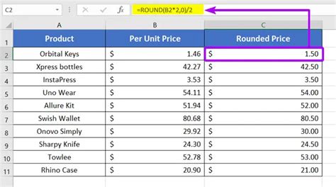 How To Round To Nearest 50 Cents In Excel 2 Ways Excelgraduate