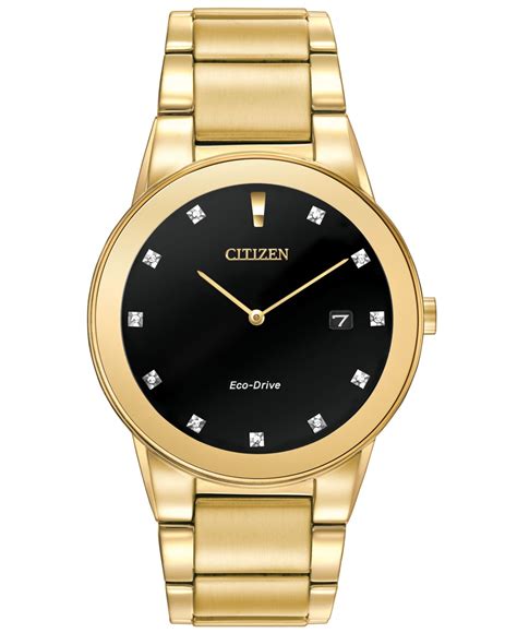 Our wide selection is eligible for free shipping and free returns. Citizen Men's Eco-drive Axiom Diamond Accent Gold-tone ...