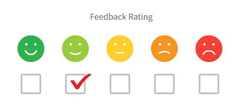Premium Vector Feedback Emotion Scale Customer Satisfaction Rating Check Mark Rating