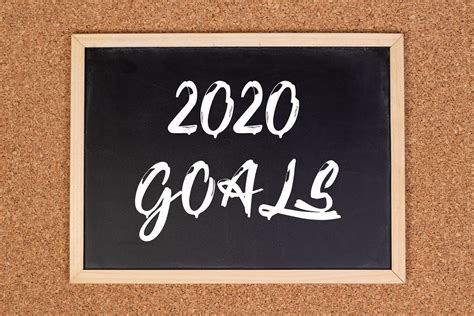 2020 Goals On Chalkboard Creative Commons Bilder