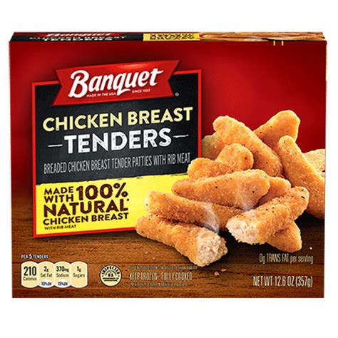 You'll love this classic chicken strips meal, served up with sides of tender, sweet corn and creamy macaroni and cheese. Frozen Chicken Tenders, Patties, and Wings | Banquet