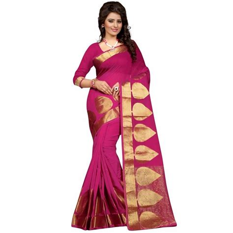 festive wear pink kanchipuram saree with blouse piece at rs 600 in surat