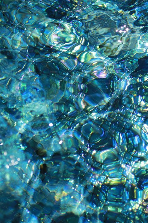 Abstract Water Photograph Blue Sparkling Ocean Artistic Background