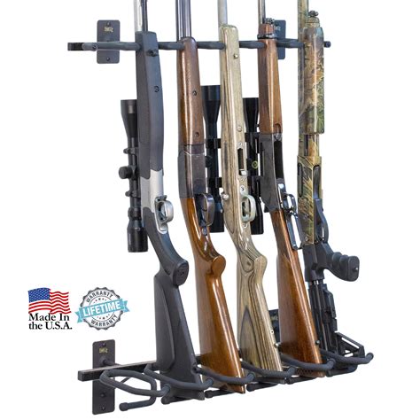 Gun Rack And Rifle Storage 6 Hold Up Displays Heavy Duty Steel Man Cave