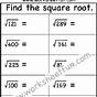 Square Roots Worksheets With Answers