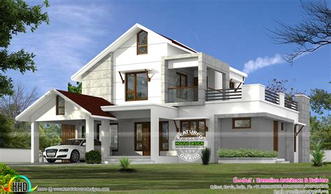 2336 Sq Ft Sloping Roof 4 Bedroom Home Kerala Home Design And Floor