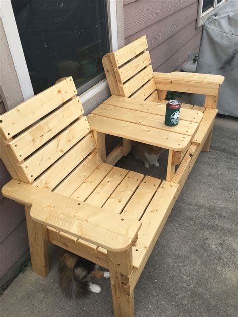 Free Patio Chair Plans How To Build A Double Chair Bench With Table