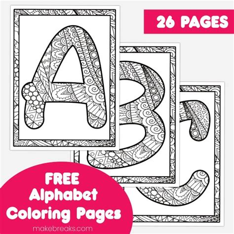 Free Printable Letters Of The Alphabet To Color Make Breaks
