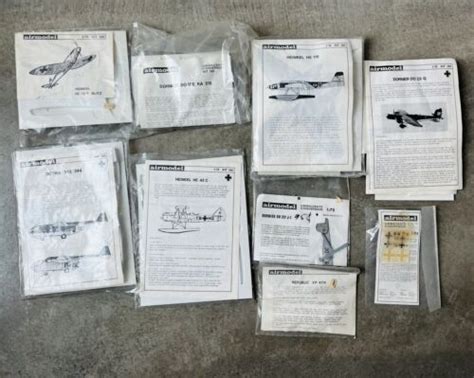 Lot Airmodel Vacuform German Wwii Aircraft Airplane Model Kit